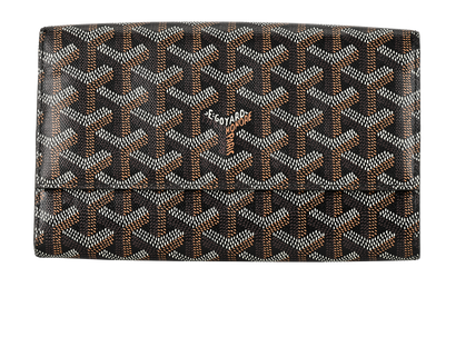 Goyard Herringbone Long Wallet, &pound;550, Accessories, Black/Brown, Leather, Front view